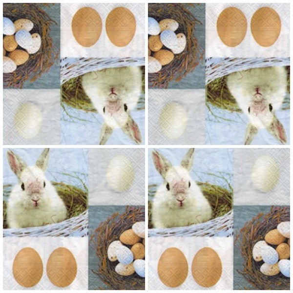 Szalvéta Fehér nyuszi tojással