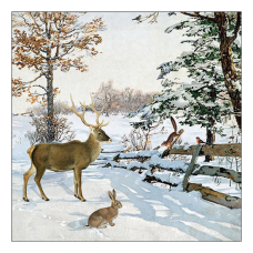 Winter evening talk papírszalvéta 33x33cm