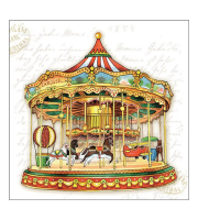 Carousel papírszalvéta 33x33cm