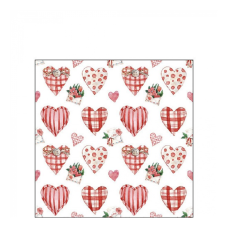Lovely Hearts papírszalvéta 25x25cm